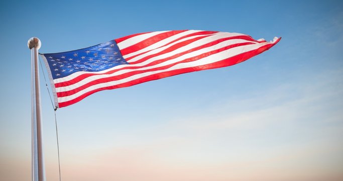Composite image of american flag