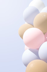 Pastel balloons for background
