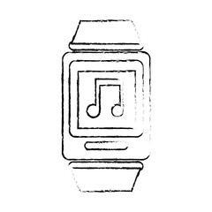 Wearable smart watch bracelet icon vector illustration graphic design