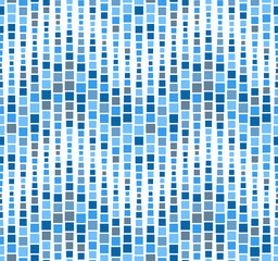 Fototapeta premium Seamless pattern. It consists of geometric elements having a square shape, different size and color. On white background. Useful as design element for texture and artistic compositions.