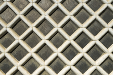 日本建築　土蔵のなまこ壁の壁面