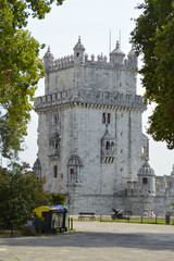 Belem Tower through trees