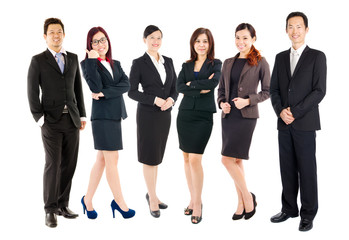 Confident asian business team