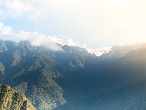 Andes Mountains Landscape at Sunrise in Cusco, Peru
