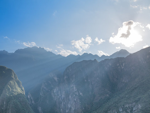 Andes Mountains Landscape at Sunrise in Cusco, Peru