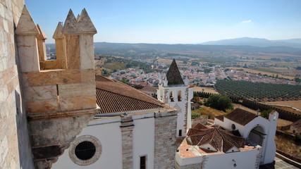 ESTREMOZ, PORTUGAL: View from the Tower of the Three Crowns (Torre das Tres Coroas)  with the Santa Maria Church in the foreground © Christophe Cappelli