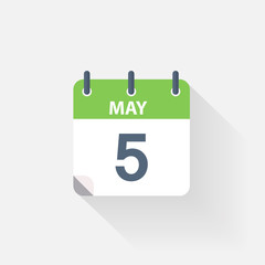 5 may calendar icon