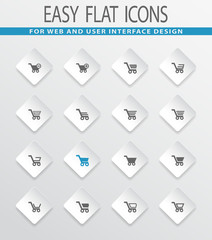 Shopping Bascket icons set