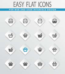 Shopping Bascket icons set