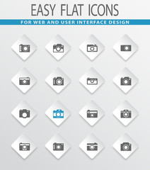 photo camera icon set