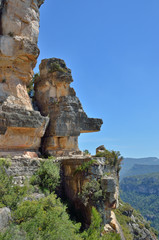 Fototapeta na wymiar Siurana cliffs in the Prades mountains