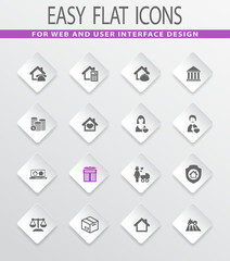 Real estate icons set