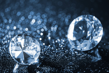 colorful diamonds and bokeh background