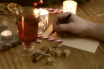Naklejka na ściany i meble hand writing Christmas
