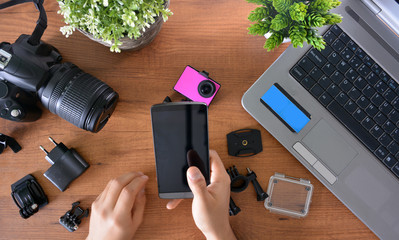 Camera's action with their accessories