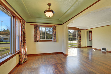 Empty room interior of tudor style home