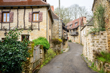 romantic village of carennac at perigord, france