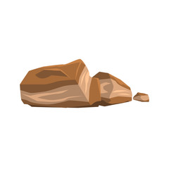 Brown Layered Rock Isolated Element Of Forest Landscape Design For The Flash Game Landscaping Purposes