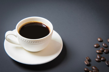 coffee cup and coffee beans