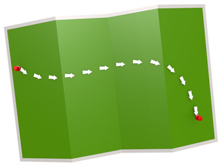 Path on the green map