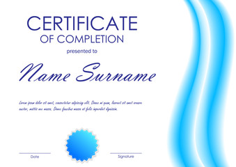Certificate of completion template