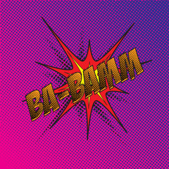 Colourful comic book style explosion vector effect