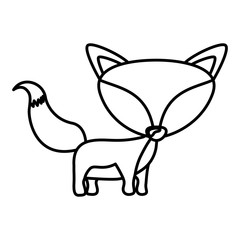 Fox cartoon icon. Animal cute adorable creature and friendly theme. Isolated design. Vector illustration