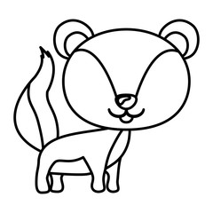 Squirrel cartoon icon. Animal cute adorable creature and friendly theme. Isolated design. Vector illustration