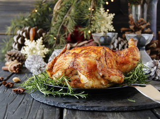 Baked chicken for Christmas or New Year