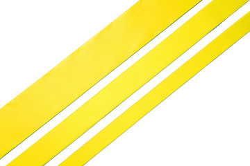 Diagonal ribbons on white background