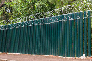 Boundary Fence Poles Razor Wire