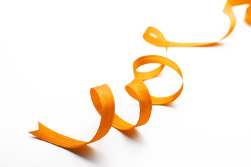 Festive ribbon on white background