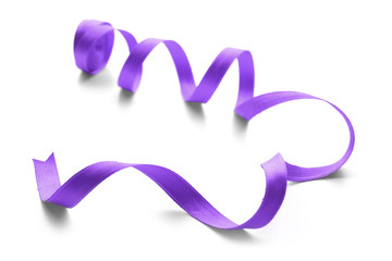 Fototapeta premium Festive ribbon on white background