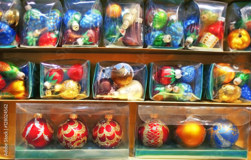 &quot;Bright Christmas decoration at warehouse. Christmas retail and