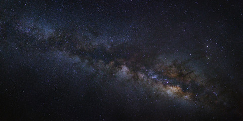 Naklejka premium Panorama Milky way galaxy with stars and space dust in the unive