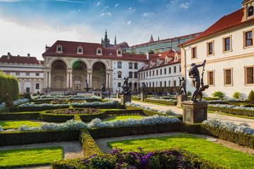 Fototapeta premium The garden of the Waldstein palace in Prague in the Czech republic