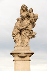 Statue of St. Anne, mother of Virgin Mary , Prague , Czech Republic