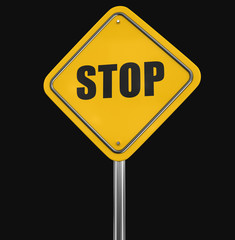 Stop sign. Image with clipping path