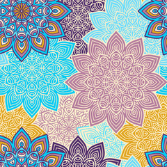 Ethnic floral seamless pattern