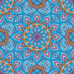 Ethnic floral seamless pattern