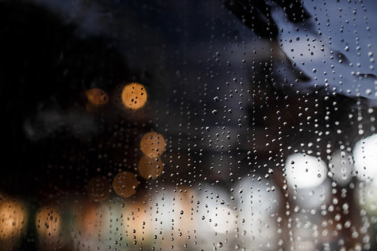 Chains Of Raindrops Lie On The Window