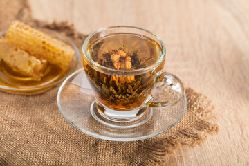 cup of tea and honeycomb