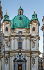 Fototapeta na wymiar Peterskirche in Vienna, Austria
