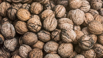 Pile of walnuts