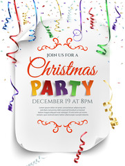 Christmas party poster template.