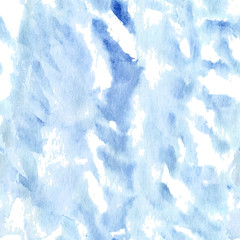 light blue winter watercolor seamless pattern