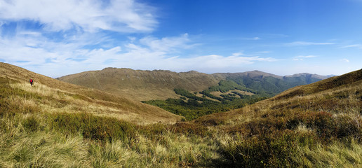 Panorama Bieszczady - Ultra wide autumn landscape