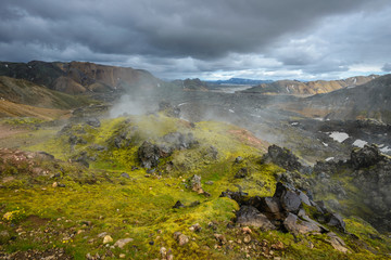 Fumaroles in Landmannalaugar, Iceland