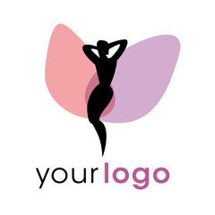 Modern logo design: logotype for different companies, as nutritionist, dietitian, beauty farm, medical, beautician, cosmetologist, dermatologist, beauty, fashion, clinic, gym, wellness. Vector image 