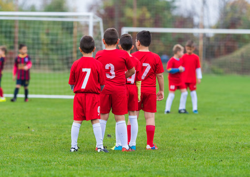 Children Training Soccer